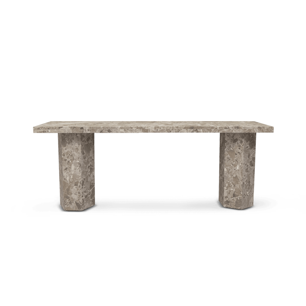 Alcora Console Table - Marble Brown/Latte