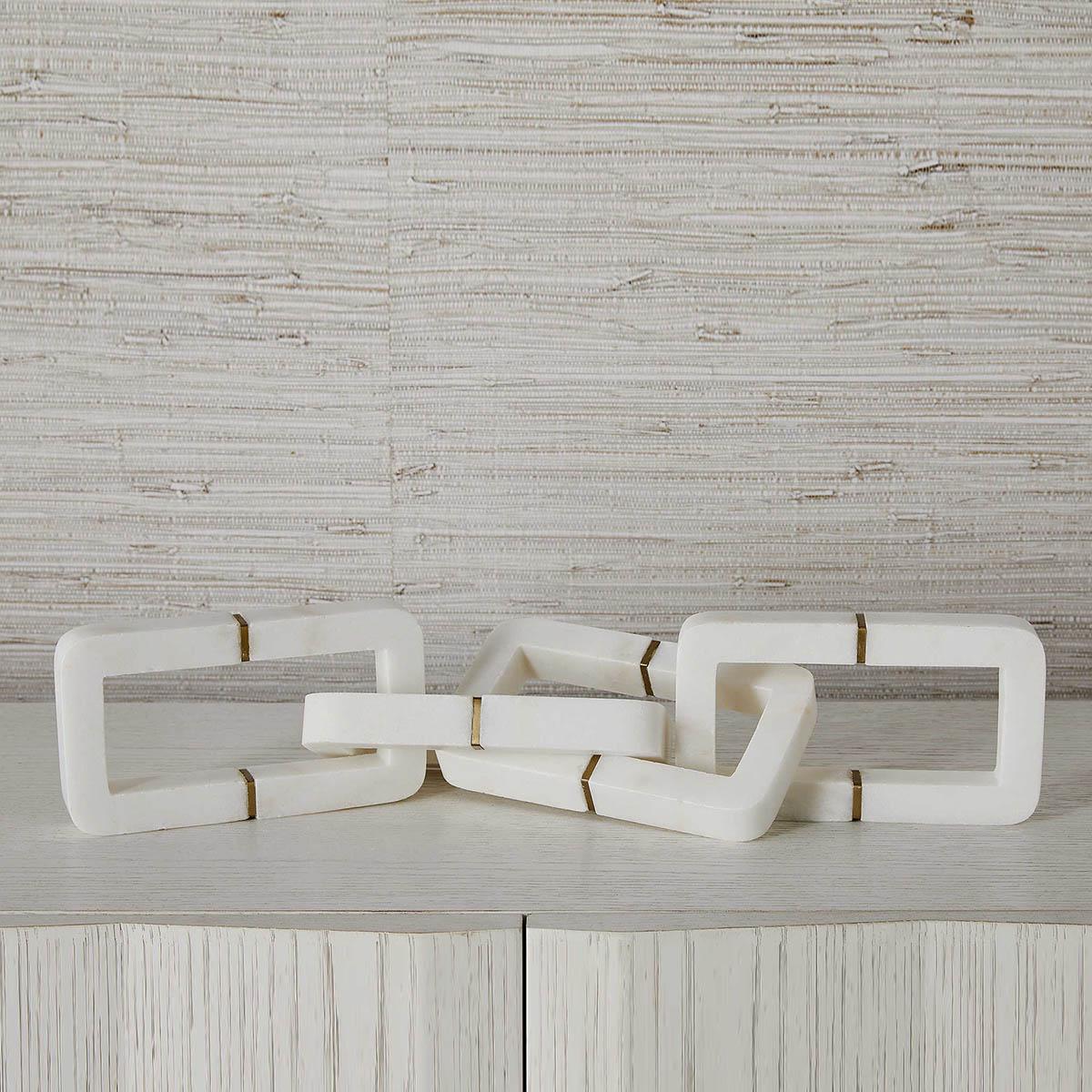 Connection White Marble Sculpture- Uttermost