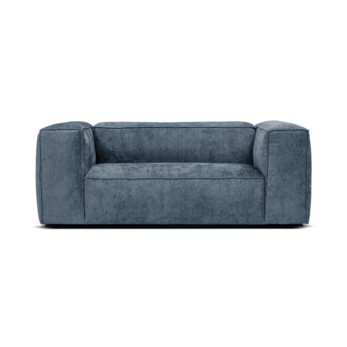 Plush 2-Seater Sofa, Light Blue