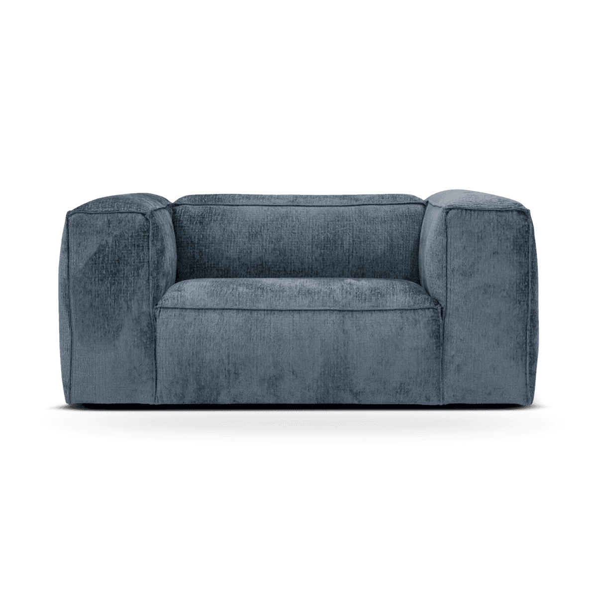 Plush Love Seat Sofa, Light Blue