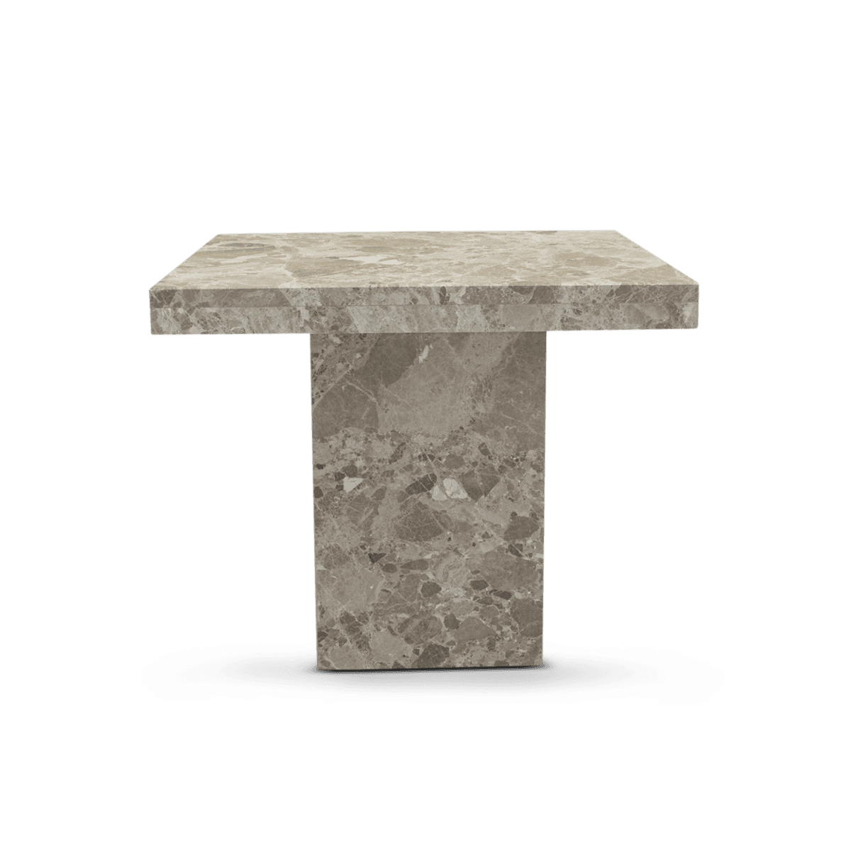 Toulouse Side Table - Marble Brown/Latte