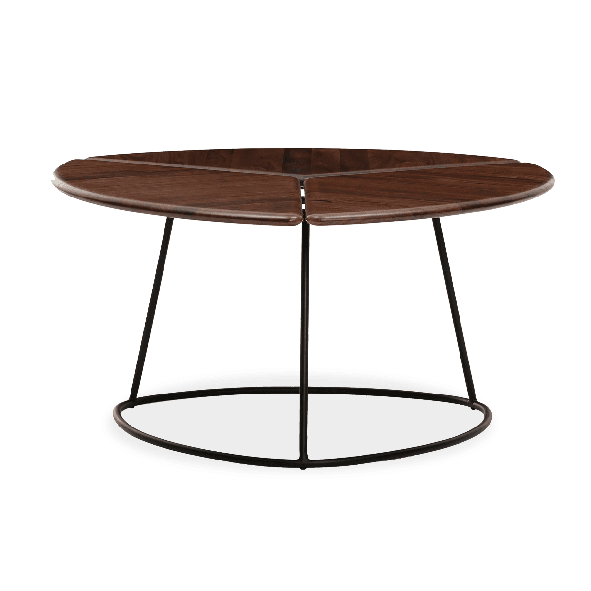 Shard Coffee Table with Split, Solid Walnut