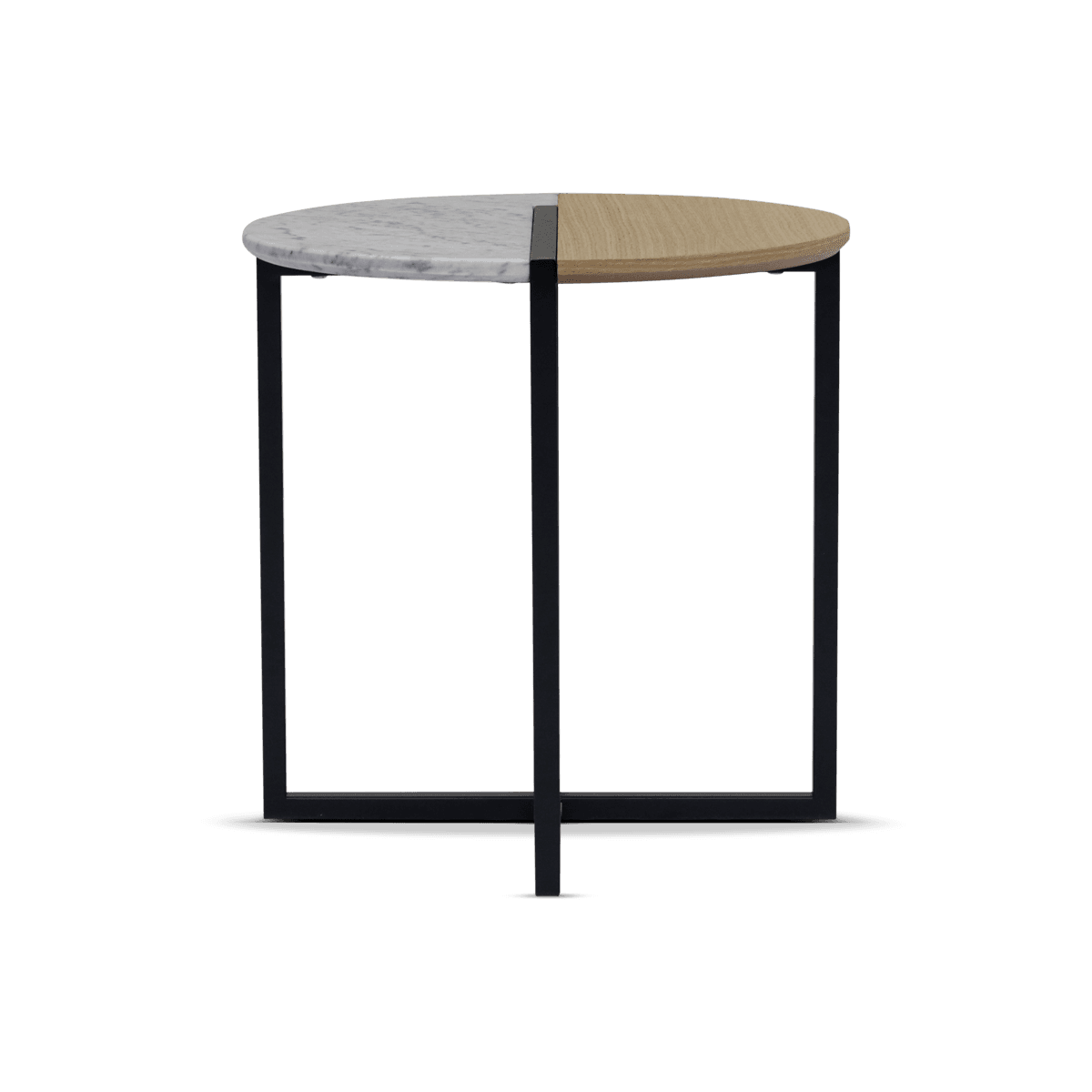 Sonata Side Table H50 Oak/White Marble