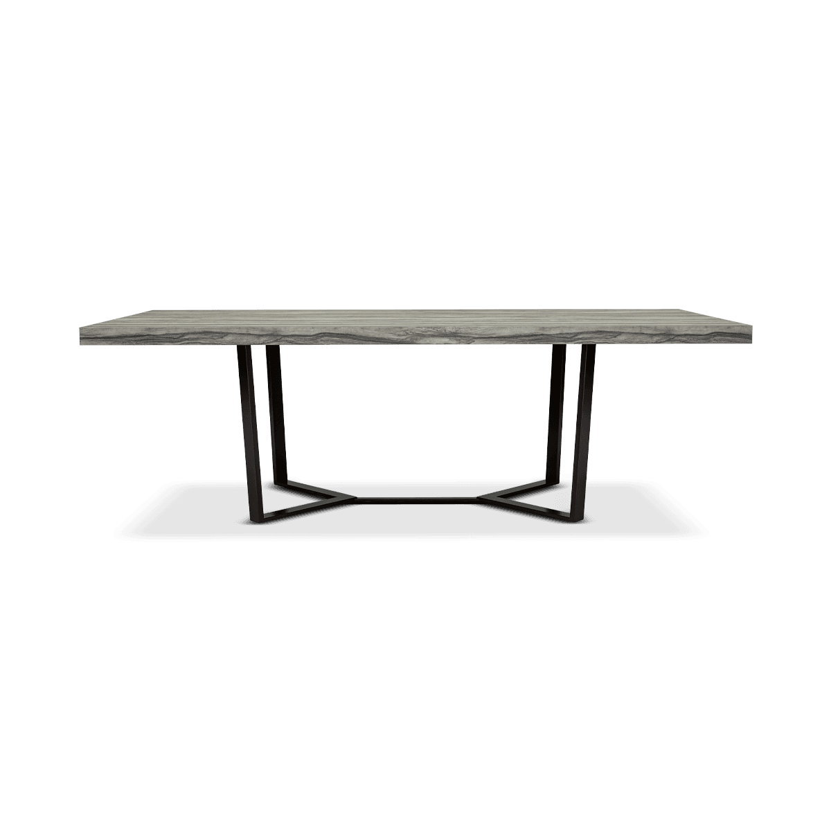 Jupiter Fix Dining Table, Dark Grey High Gloss EcoStone