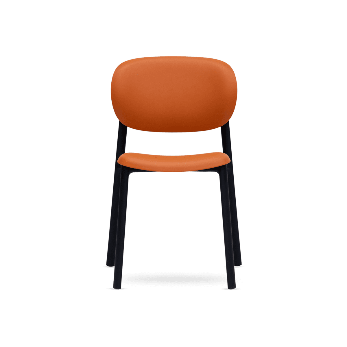 Zero Dining Chair Matt Black/Saffron Yellow