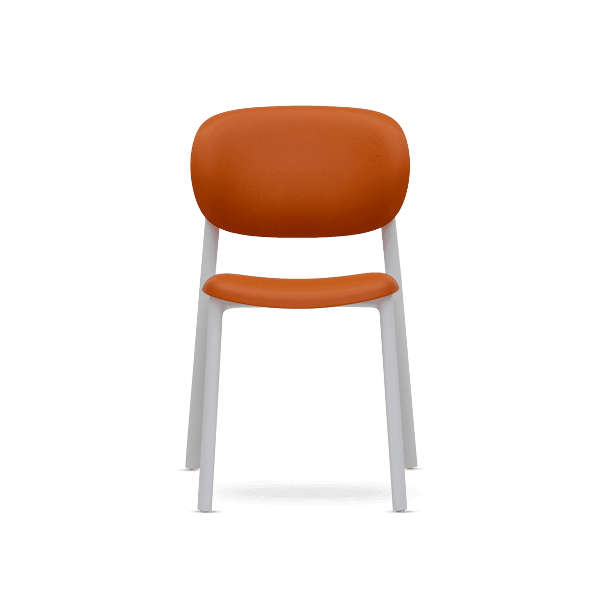 Zero Dining Chair Matt White/Saffron Yellow