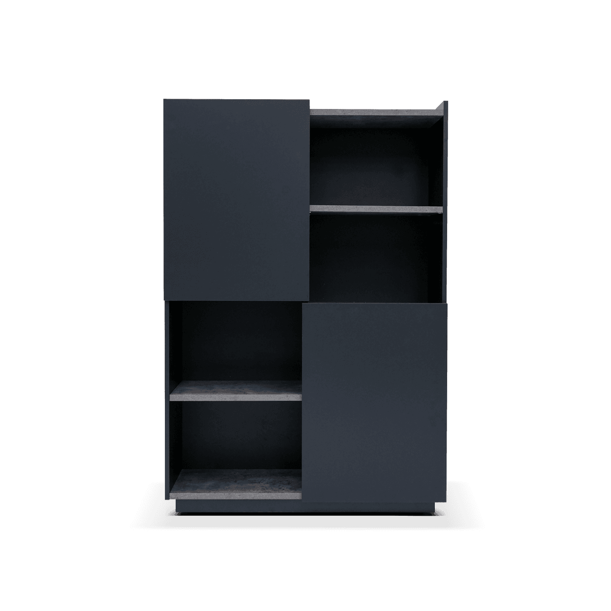 Nina Cupboard, Concrete Look/Pure Black