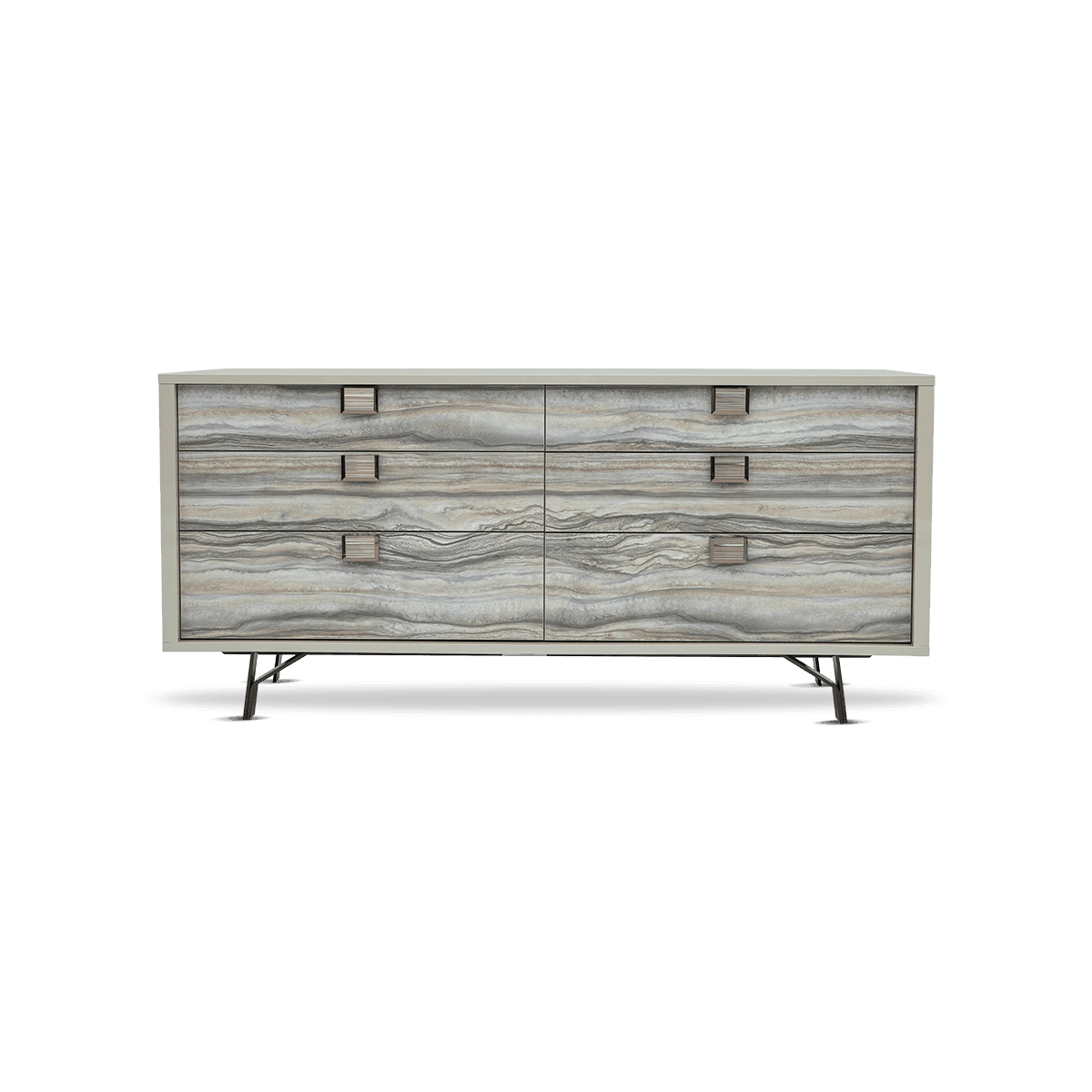 Jupiter Dresser Dark Grey High Gloss EcoStone Matte