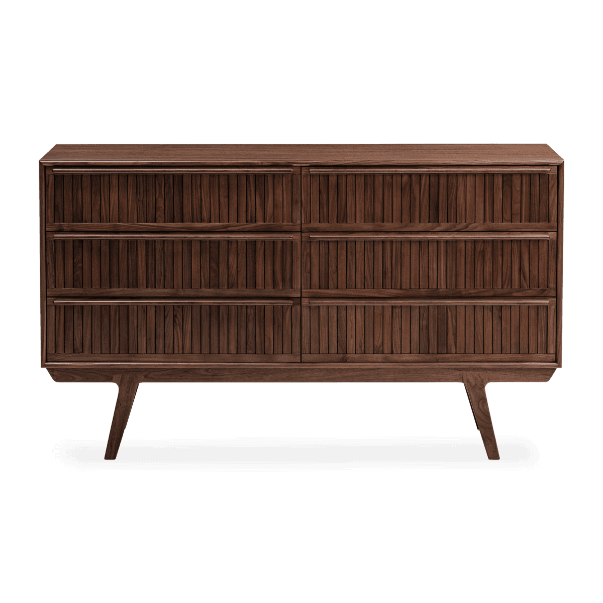 Alaska Double Dresser With 6 Drawer,Walnut