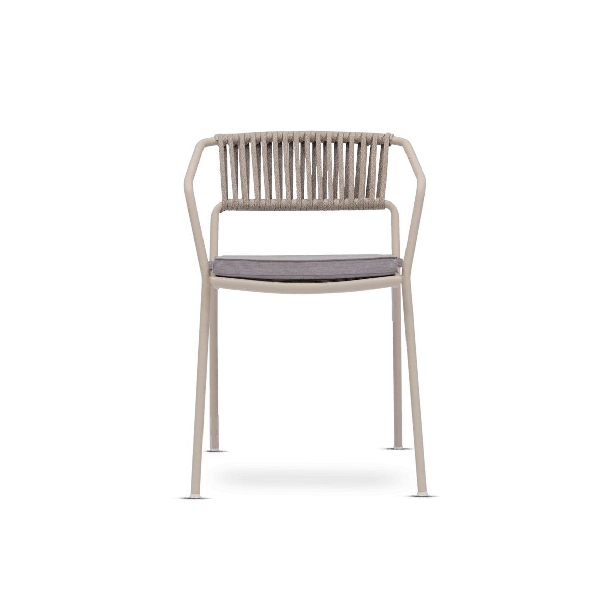 Slot Rope Armchair Ivory/Light Grey Rope