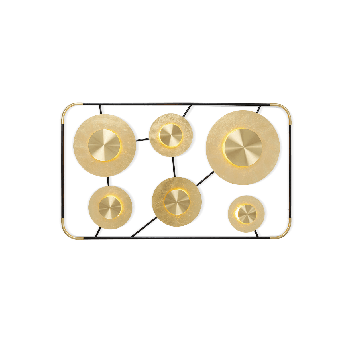 Wall Lamp Disc 6Light,Golden (Excluding Bulb)
