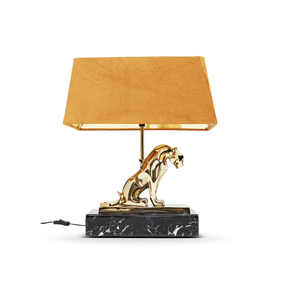 Table Lamp Geometric Leopard Brown 36Cm (Excluding Bulb)