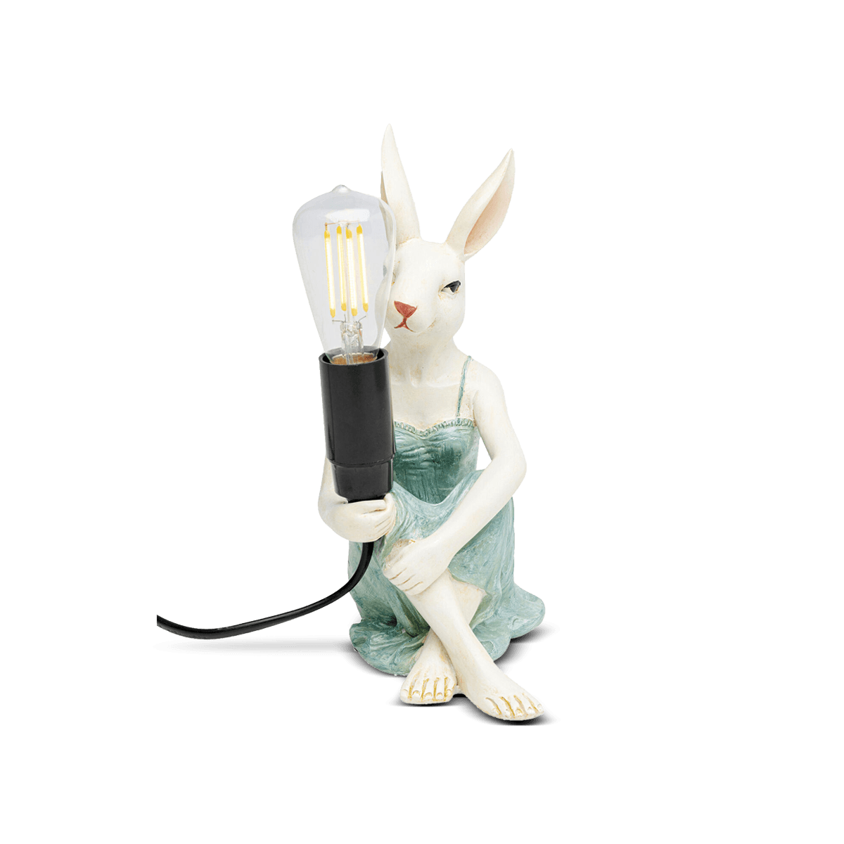 Table Lamp Girl Rabbit 21Cm (Excluding Bulb)